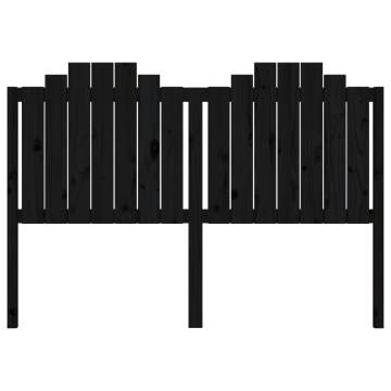 Stylish Black Pine Bed Headboard - 166x4x110 cm