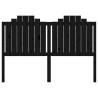 Stylish Black Pine Bed Headboard - 166x4x110 cm