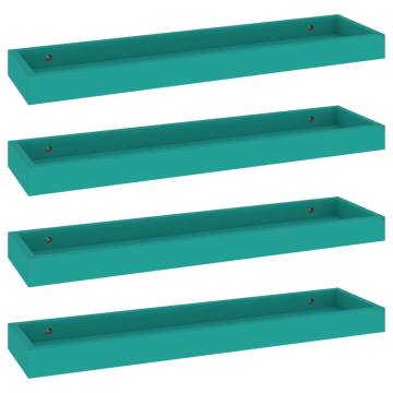 Loggia Wall Shelves Set - Blue MDF Shelves for Home Decor