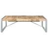 Rough Mango Wood Coffee Table - 140x140 cm Industrial Style