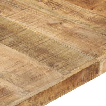 Rough Mango Wood Coffee Table - 140x140 cm Industrial Style