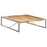 Rough Mango Wood Coffee Table - 140x140 cm Industrial Style