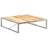 Rough Mango Wood Coffee Table - 140x140 cm Industrial Style