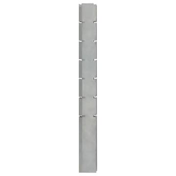 Garden Fence Posts 10 pcs Silver 180 cm Galvanised Steel