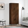 Highboard Brown Oak 69.5x34x180 cm Engineered Wood Colour brown oak Quantity in Package 1 Model 2 doors 