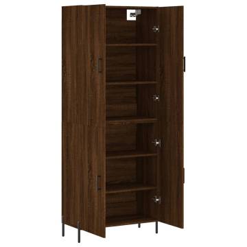 Stylish Highboard Brown Oak - 69.5x34x180 cm | Hipo Market