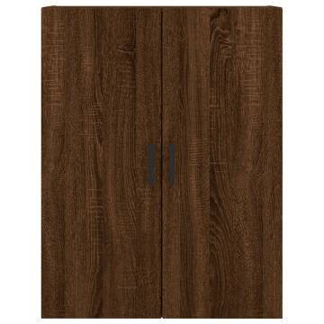 Stylish Highboard Brown Oak - 69.5x34x180 cm | Hipo Market