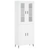 Stylish Highboard White 69.5x34x180 cm - Elegant Storage Solution