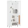 Stylish Highboard White 69.5x34x180 cm - Elegant Storage Solution