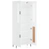 Stylish Highboard White 69.5x34x180 cm - Elegant Storage Solution