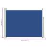 Patio Retractable Side Awning 117x500 cm - Blue