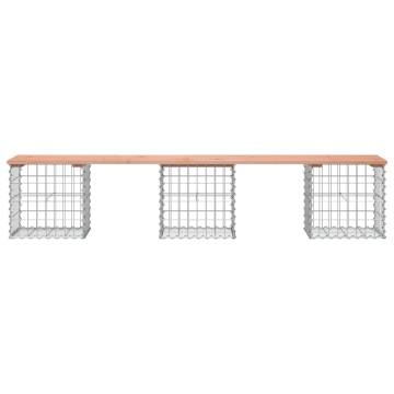 Garden Bench Gabion Design - Solid Wood 203x44x42 cm