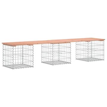 Garden Bench Gabion Design - Solid Wood 203x44x42 cm