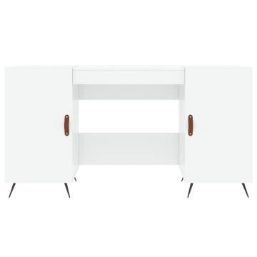 High Gloss White Desk 140x50 cm - Elegant & Practical