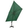 Cantilever Umbrella with Double Top 300x300 cm - Green