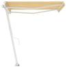 Freestanding Manual Retractable Awning 300x250 cm Yellow/White