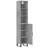 Stylish Highboard Concrete Grey - 34.5x34x180 cm | HipoMarket