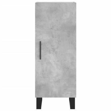 Stylish Highboard Concrete Grey - 34.5x34x180 cm | HipoMarket