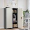 Stylish Anthracite & White Steel File Cabinet - 90x40x140 cm