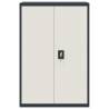 Stylish Anthracite & White Steel File Cabinet - 90x40x140 cm