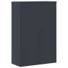 Stylish Anthracite & White Steel File Cabinet - 90x40x140 cm