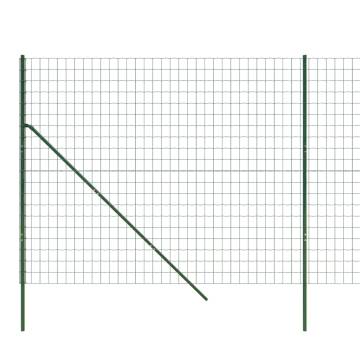 Green Wire Mesh Fence 2x25m | Galvanised Steel - HipoMarket