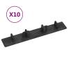 Decking End Caps 10 pcs Black Plastic Colour black Number of 1 