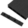 Decking End Caps - 10 pcs Black Plastic | Hipo Market