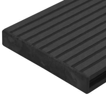 Decking End Caps - 10 pcs Black Plastic | Hipo Market