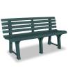 Garden Bench 145.5 cm Plastic Green Colour green Quantity in Package 1 Number of 2 