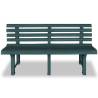 Durable Green Plastic Garden Bench - 145.5 cm