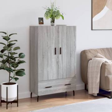 Highboard Grey Sonoma - Modern Storage Solution | Hipomarket