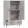 Highboard Grey Sonoma - Modern Storage Solution | Hipomarket