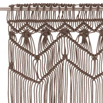 Macrame Curtain Taupe 140x240 cm - Stylish & Versatile Decor