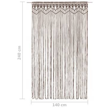 Macrame Curtain Taupe 140x240 cm - Stylish & Versatile Decor