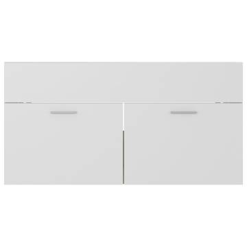 Sink Cabinet White & Sonoma Oak - Stylish Storage Solution