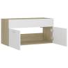 Sink Cabinet White & Sonoma Oak - Stylish Storage Solution