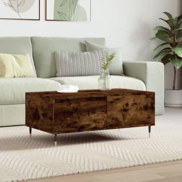 Stylish Smoked Oak Coffee Table | 90x50 cm | Hipomarket UK