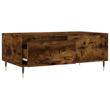 Stylish Smoked Oak Coffee Table | 90x50 cm | Hipomarket UK