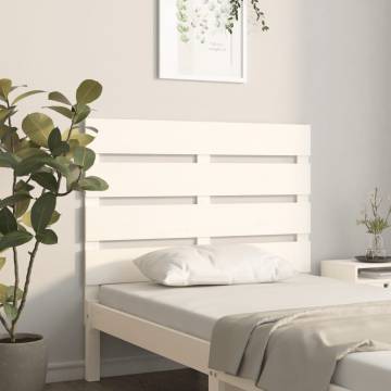 Stylish White Headboard 75x3x80 cm Solid Pine | HipoMarket