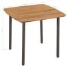 Garden Table 80x80cm - Solid Acacia Wood & Steel | HipoMarket