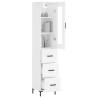 Stylish Highboard White - 34.5x34x180 cm Engineered Wood