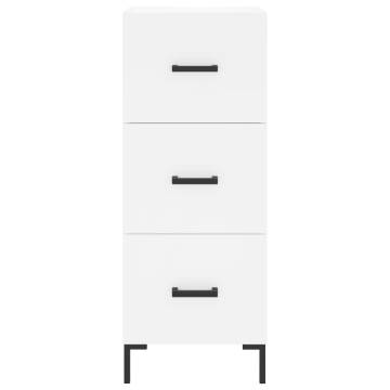 Stylish Highboard White - 34.5x34x180 cm Engineered Wood