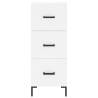 Stylish Highboard White - 34.5x34x180 cm Engineered Wood