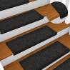 Stair Mats 5 pcs Black 65x21x4 cm | Hipomarket UK