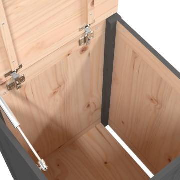 Laundry Box Grey 44x44x66 cm - Solid Wood Pine | HipoMarket