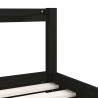 Kids Bed Frame Black 90x190 cm - Solid Wood Pine | HipoMarket