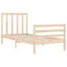 Solid Wood Bed Frame with Headboard 100x200 cm | HipoMarket