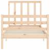 Solid Wood Bed Frame with Headboard 100x200 cm | HipoMarket