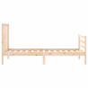 Solid Wood Bed Frame with Headboard 100x200 cm | HipoMarket